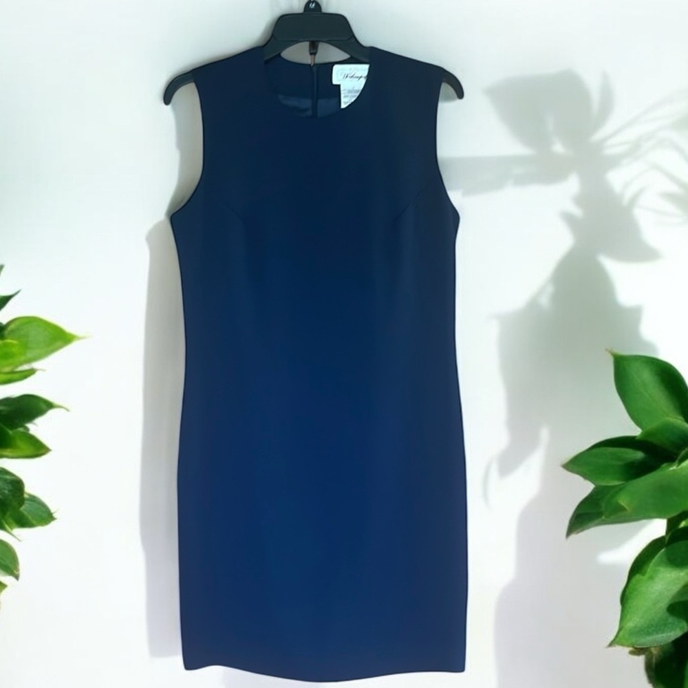 WORTHINGTON Vintage Sheath Elegant Navy blue Sleeveless Dress size 6